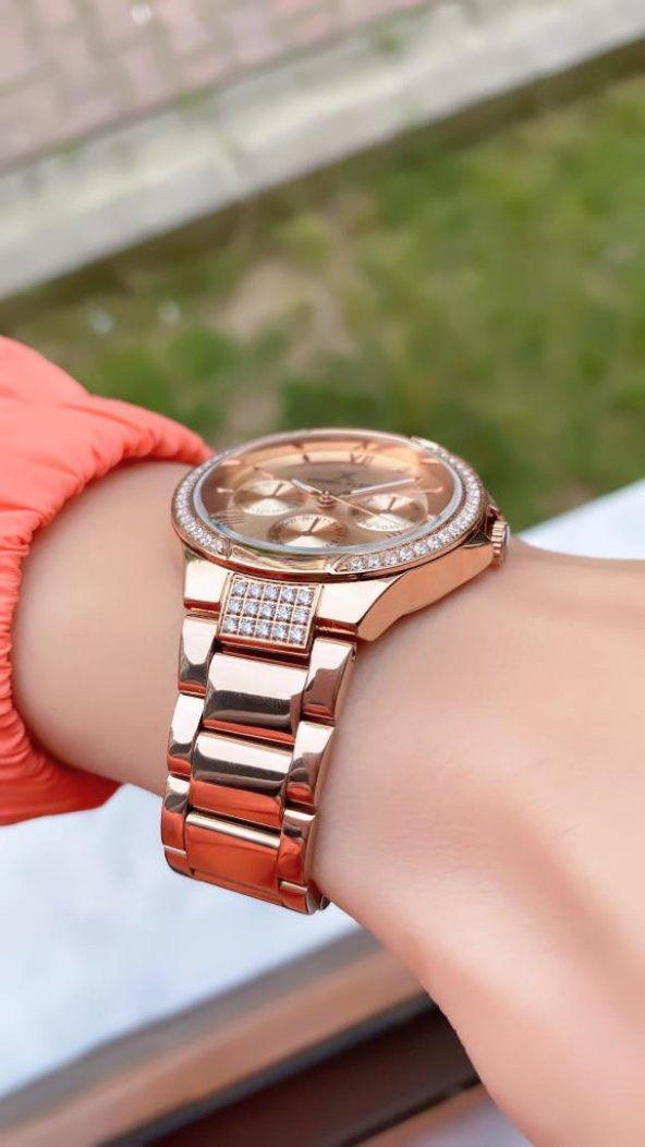 DANIEL KLEIN EDK.1.10036.2 BİLEKLİK HEDİYELİ YENİ SEZON ROSE GOLD KADIN KOL SAATİ - Resim 5