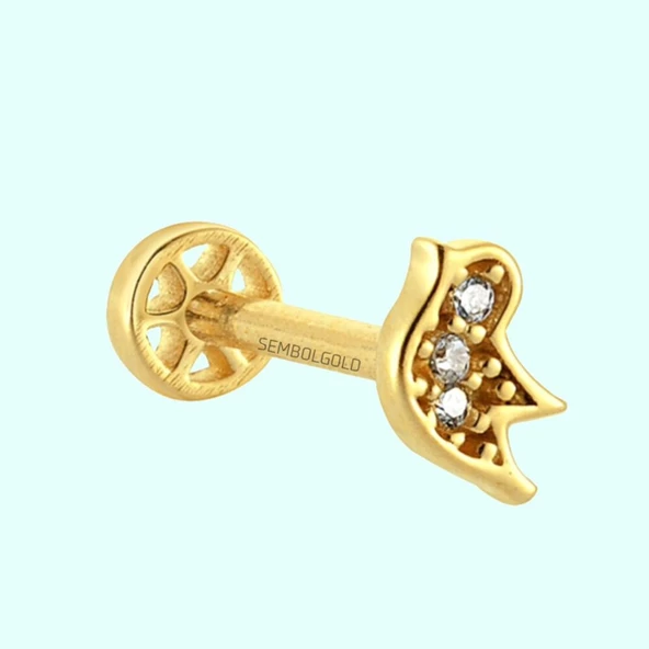 Altın Kuş Tragus Piercing 14 Ayar ürün görseli 1