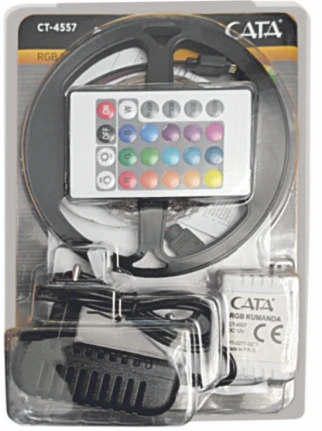 CATA CT 4557 Rgb Şerit Led Set 5 Mt Rgb Led 3 Renk+Trafo+ Kumanda ürün görseli 1