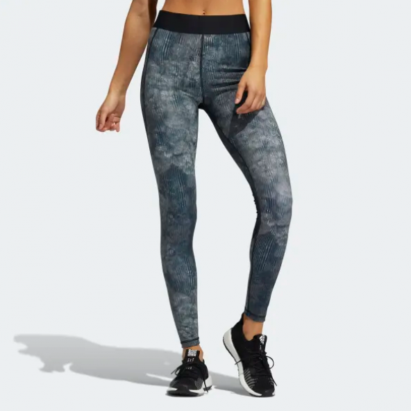 Adidas Techfit Mid-Rise Floral Tayt ürün görseli 1