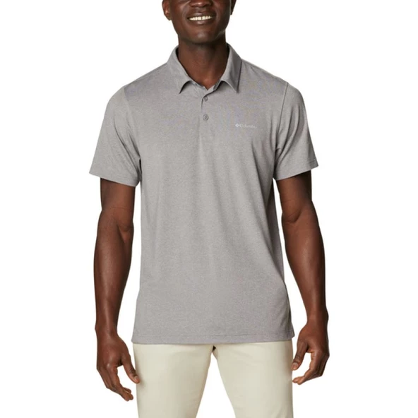 Columbia Tech Trail Polo Erkek Kısa Kollu Tişört Gri AO2933-004 ürün görseli 1