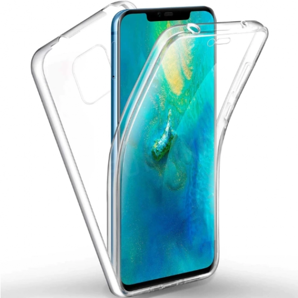 Huawei Mate 20 Pro Kılıf 360 Tam Koruma Şeffaf Silikon ürün görseli 1