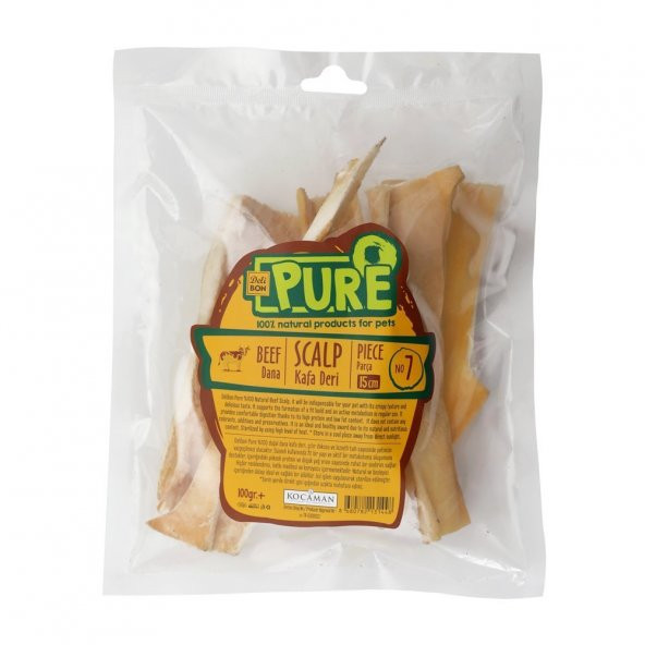 Delibon Pure Dana Kurutulmuş Ödül Kafa Derisi 100gr ürün görseli 1