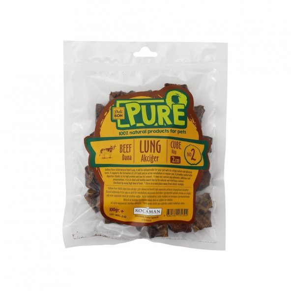 Delibon Pure Dana Kurutulmuş Ödül Akciğer 2cm 100gr ürün görseli 1