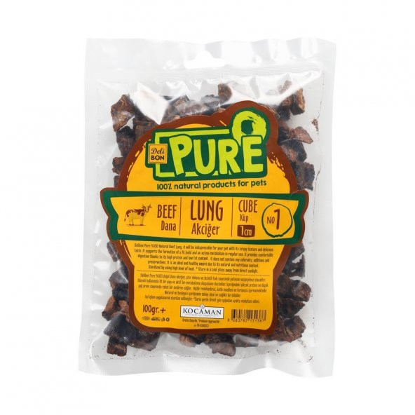 Delibon Pure Dana Kurutulmuş Ödül Akciğer 1cm 100gr ürün görseli 1