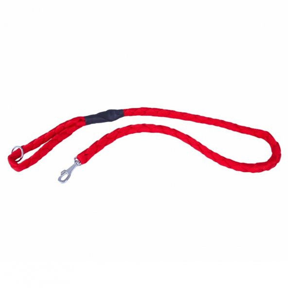 Doggie Dokumadan El Yapımı Örgülü Köpek Gezdirme Kayışı M-2,5x120cm Kırmızı* ürün görseli 1