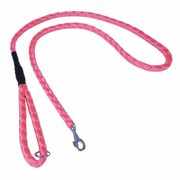 Doggie Dokumadan El Yapımı Örgülü Köpek Gezdirme Kayışı M-2x140cm Pembe* ürün görseli 1