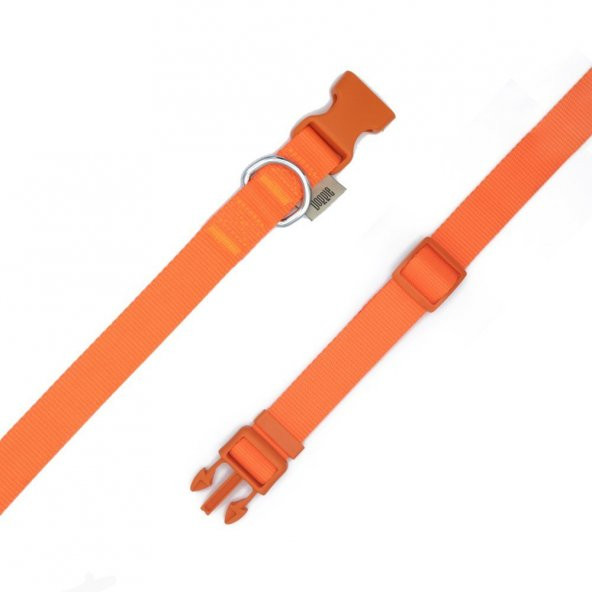 Doggie Ayarlanabilir Özellikli Dokumadan El Yapımı Köpek Boyun Tasması 2,5x40-50cm Turuncu ürün görseli 1