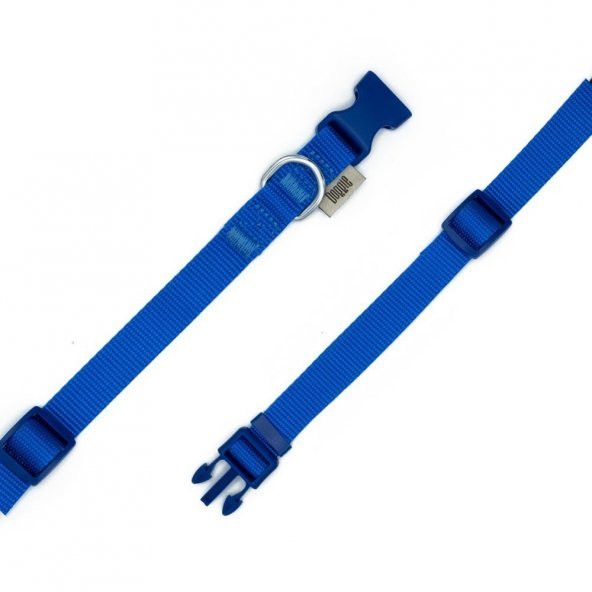 Doggie Ayarlanabilir Özellikli Dokumadan El Yapımı Köpek Boyun Tasması 2x30-45cm Royal Mavi ürün görseli 1