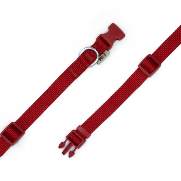 Doggie Ayarlanabilir Özellikli Dokumadan El Yapımı Köpek Boyun Tasması 2x30-45cm Kırmızı ürün görseli 1