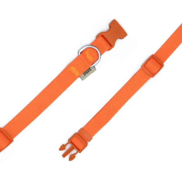 Doggie Ayarlanabilir Özellikli Dokumadan El Yapımı Köpek Boyun Tasması 2x30-45cm Turuncu ürün görseli 1