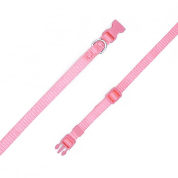Doggie Ayarlanabilir Özellikli Dokumadan El Yapımı Köpek Boyun Tasması 1x20-30cm Pembe ürün görseli 1