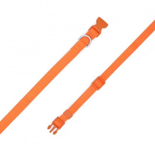 Doggie Ayarlanabilir Özellikli Dokumadan El Yapımı Köpek Boyun Tasması 1x20-30cm Turuncu ürün görseli 1