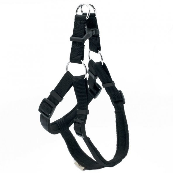 Doggie Polar Dokumadan El Yapımı Ronin Model Köpek Göğüs Tasması M-2x45-55cm Siyah ürün görseli 1