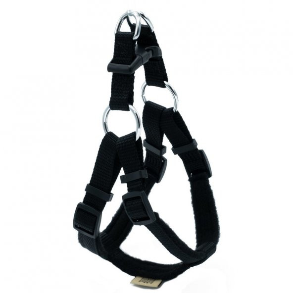 Doggie Polar Dokumadan El Yapımı Ronin Model Köpek Göğüs Tasması XS-1,5x35-45cm Siyah ürün görseli 1