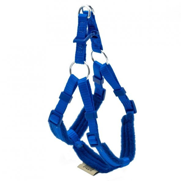 Doggie Polar Dokumadan El Yapımı Ronin Model Köpek Göğüs Tasması XXS-1x30-35cm Royal Mavi ürün görseli 1