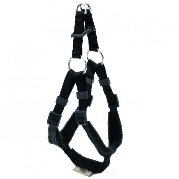 Doggie Polar Dokumadan El Yapımı Ronin Model Köpek Göğüs Tasması XXS-1x30-35cm Siyah ürün görseli 1