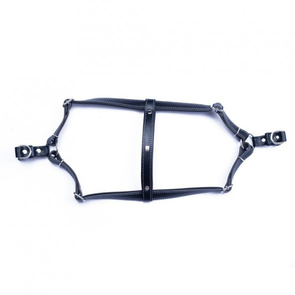Doggie Konforlu Gerçek Deriden El Yapımı Ronin Model Köpek Göğüs Tasması XS-1,5x35-45cm Siyah ürün görseli 1