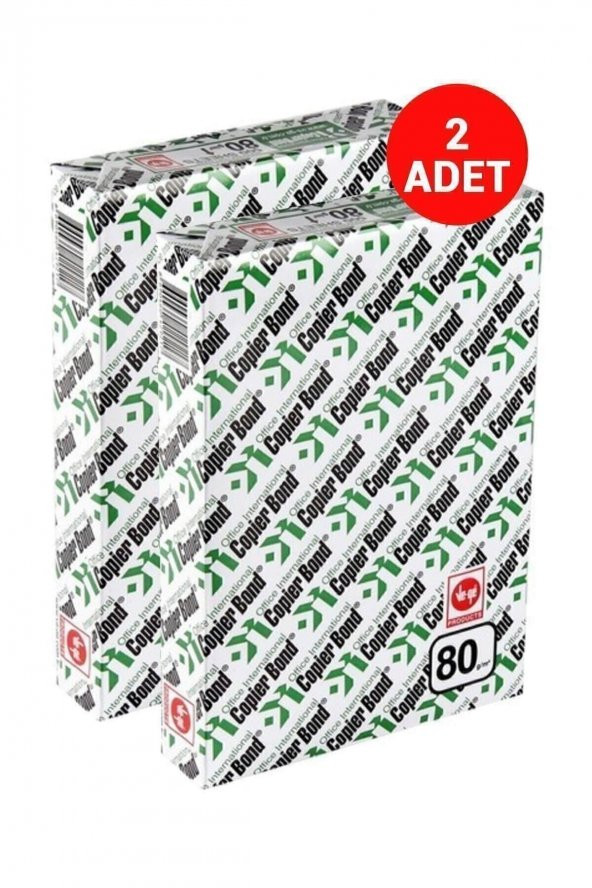 Copier Bond A4 Fotokopi Kağıdı 80gr 2 Paket 1000 Sayfa ürün görseli 1