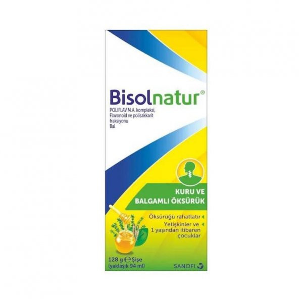 Bisolnatur Doğal İçerikli Öksürük Şurubu 128g ürün görseli 1