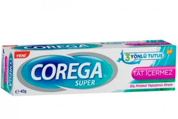 Corega Gün Boyu Güçlü Tutuş Diş Protez Yapıştırıcı Tat İçermez Krem 40 gr ürün görseli 1