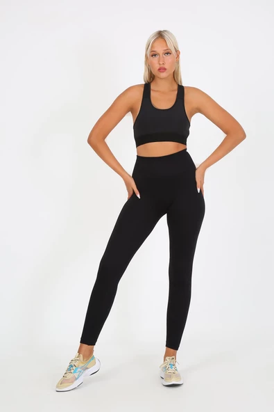AuraFit 4036 Seamless Dikişsiz Push Up Toparlayıcı Yüksek Bel Uzun Tayt ürün görseli 1