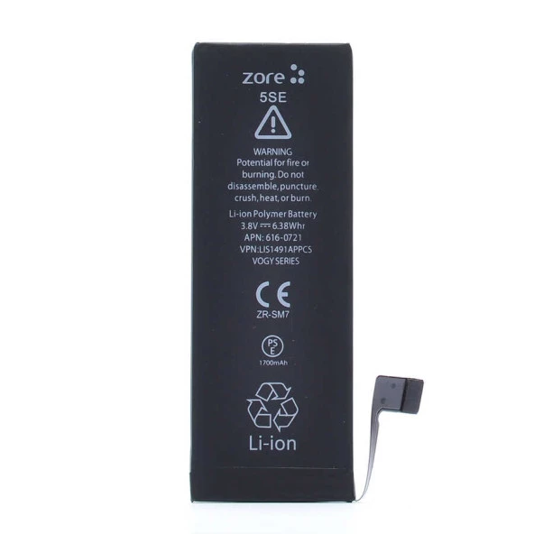 Apple iPhone 5SE Zore Vogy Batarya ürün görseli 1