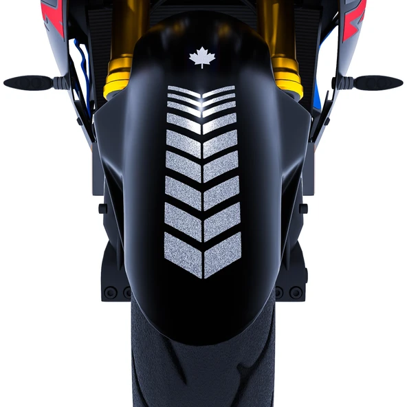 2 Adet Sport Motosiklet Çamurluk Yaldızlı Gümüş Kask Sticker Çınar Extreme ürün görseli 1