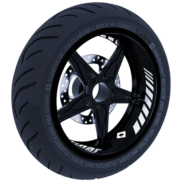 Gp Racing Reflektif Gri İç Jant Şeridi Sticker Çınar Extreme ürün görseli 1