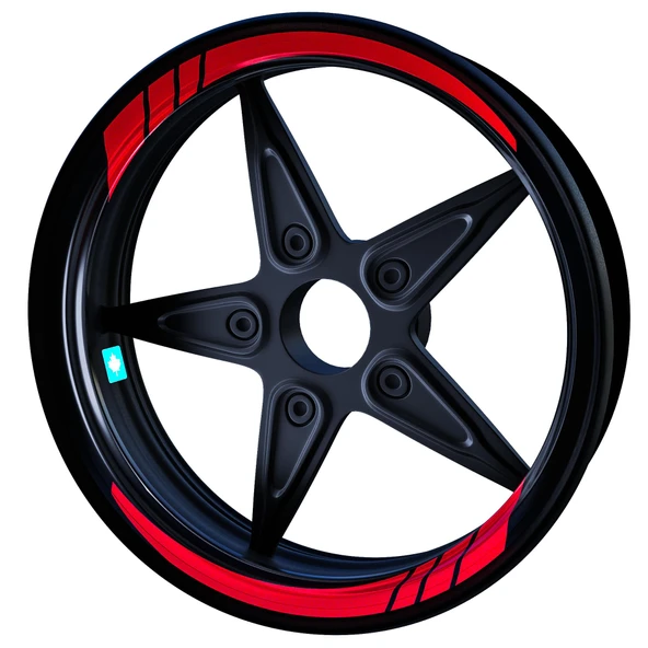 Reflektif Kırmızı Moto GP İç Jant Şeridi Sticker Çınar Extreme ürün görseli 1