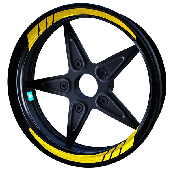 Moto GP Reflektif Sarı İç Jant Şeridi Sticker Çınar Extreme ürün görseli 1