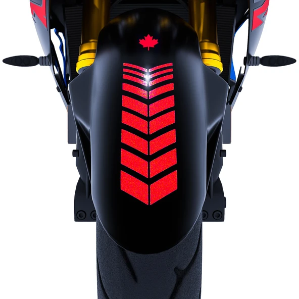 2 Adet Sport Motosiklet Çamurluk Reflektif Kırmızı Kask Sticker Çınar Extreme ürün görseli 1