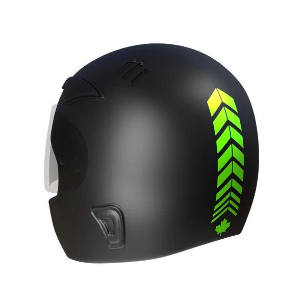 2 Adet Sport Kask, Araba Ayna Floresan Yeşil Kask Sticker Çınar Extreme ürün görseli 1