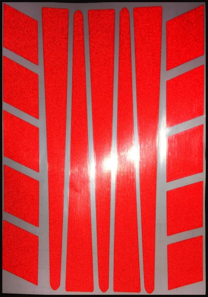 Şerit Şeklinde Reflektif Kırmızı Sticker Çınar Extreme - Resim 2