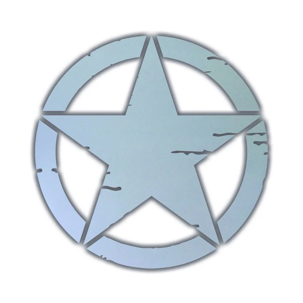 2'li Küçük Boy Eskitilmiş Askeri Yıldız Seti Reflektif Sticker Çınar Extreme ürün görseli 1