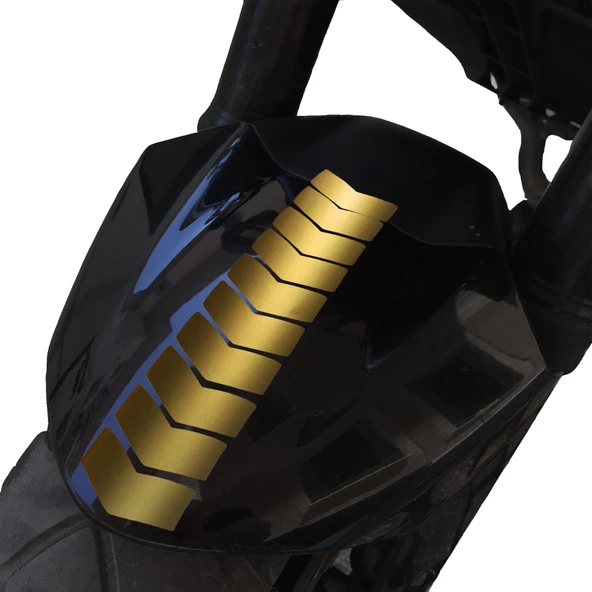 Ok Tasarımlı Yaldızlı Gold Çamurluk Kask Sticker Çınar Extreme ürün görseli 1