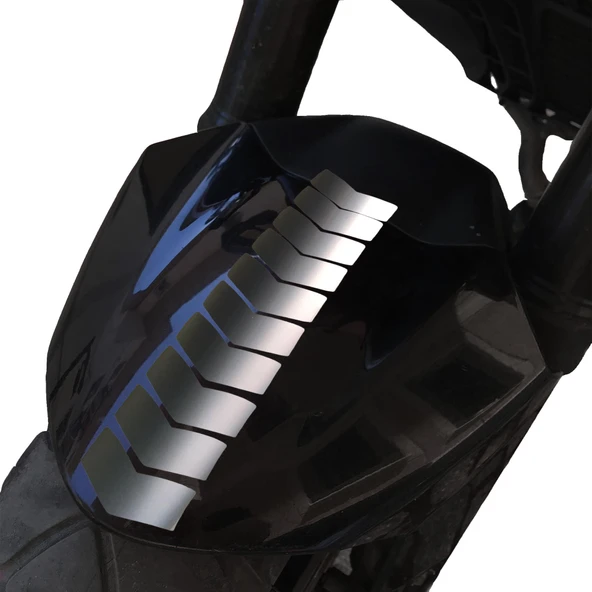 Ok Tasarımlı Yaldızlı Gümüş Çamurluk Kask Sticker Çınar Extreme ürün görseli 1