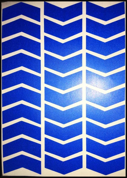 Ok Şeklinde Reflektif Mavi Sticker Çınar Extreme - Resim 2