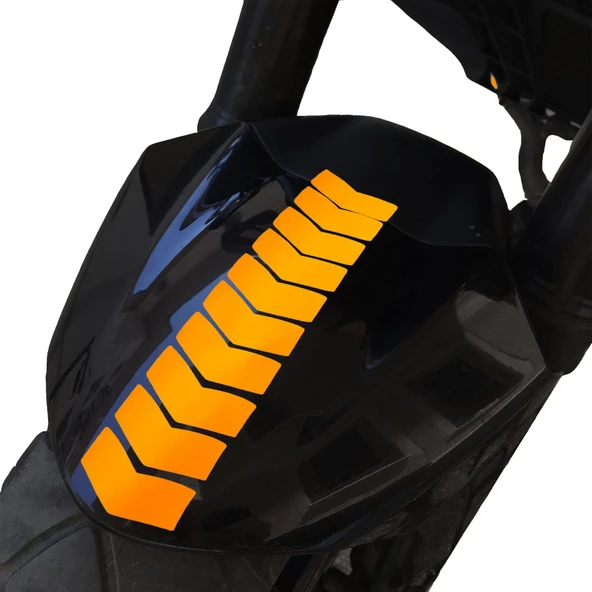 Ok Tasarımlı Floresan Turuncu Çamurluk Kask Sticker Çınar Extreme ürün görseli 1
