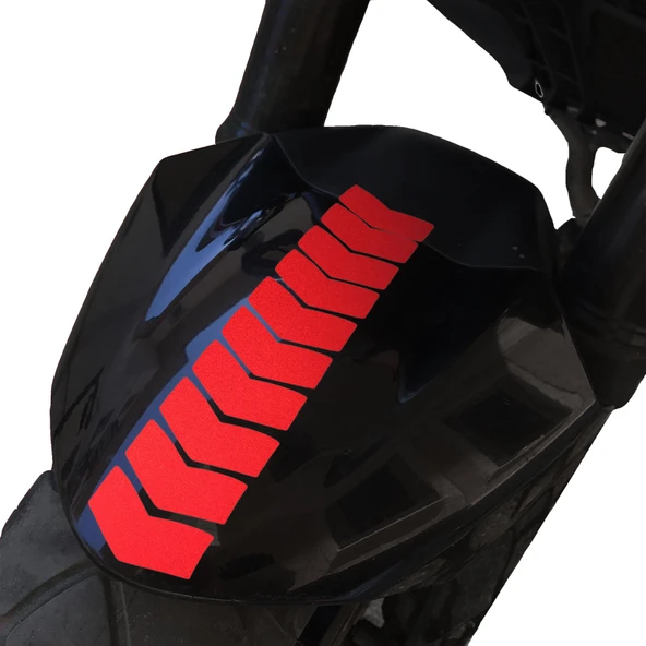 Ok Tasarımlı Reflektif Kırmızı Çamurluk Kask Sticker Çınar Extreme ürün görseli 1