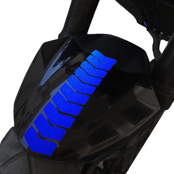 Ok Tasarımlı Reflektif Mavi Çamurluk Kask Sticker Çınar Extreme ürün görseli 1
