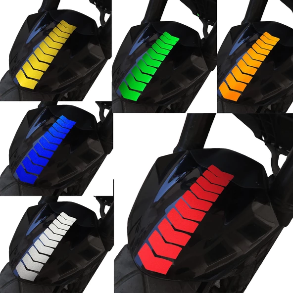 Ok Tasarımlı Çamurluk Kask Sticker Reflektif, Floresan, Düz Renkler Çınar Extreme ürün görseli 1