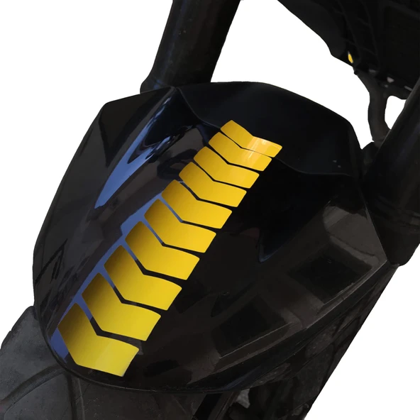 Ok Tasarımlı Limon Sarısı Çamurluk Kask Sticker Çınar Extreme ürün görseli 1