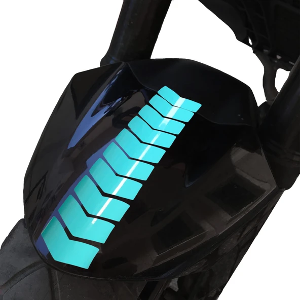 Ok Tasarımlı Nane Yeşili Çamurluk Kask Sticker Çınar Extreme ürün görseli 1