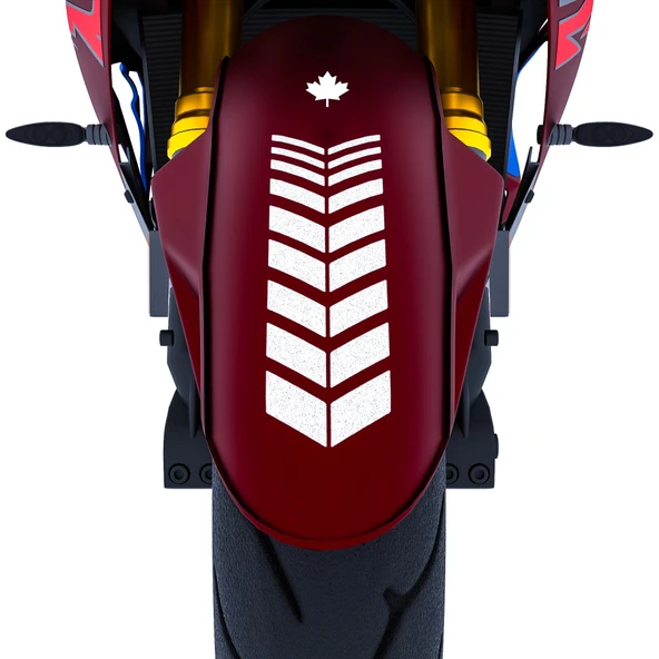2 Adet Sport Motosiklet Çamurluk Reflektif Gri Kask Sticker Çınar Extreme ürün görseli 1