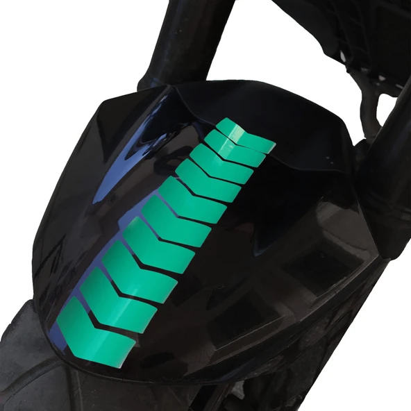 Ok Tasarımlı Orman Yeşili Çamurluk Kask Sticker Çınar Extreme ürün görseli 1