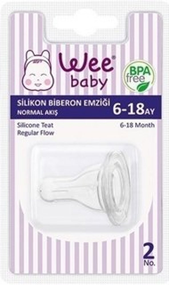 Wee Baby Silikon Biberon Yedek Emziği 6-18 Ay ürün görseli 1