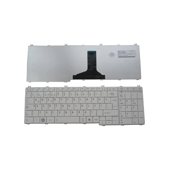 Toshiba Satellite L650-1DG, L650-BT2N15  Notebook Klavyesi - Tuş Takımı (Beyaz TR) ürün görseli 1