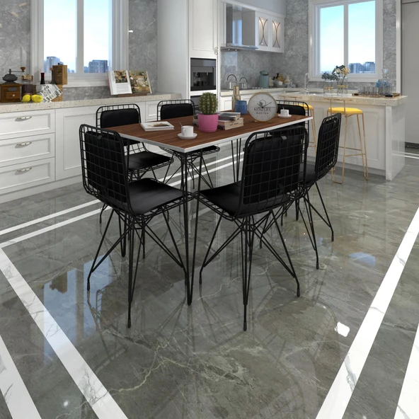 Knsz masa sandalye takımı hem75mazlum cvzsyh 130*070 sm 6 sandalye syhsyh sırt minderli ürün görseli 1