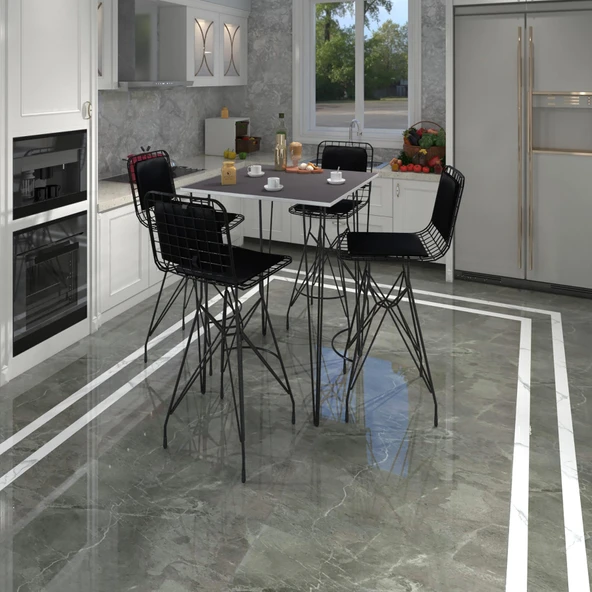 Knsz masa sandalye takımı hem105zengin grisyh 080*080 4 sandalye syhsyh sırt minderli ürün görseli 1